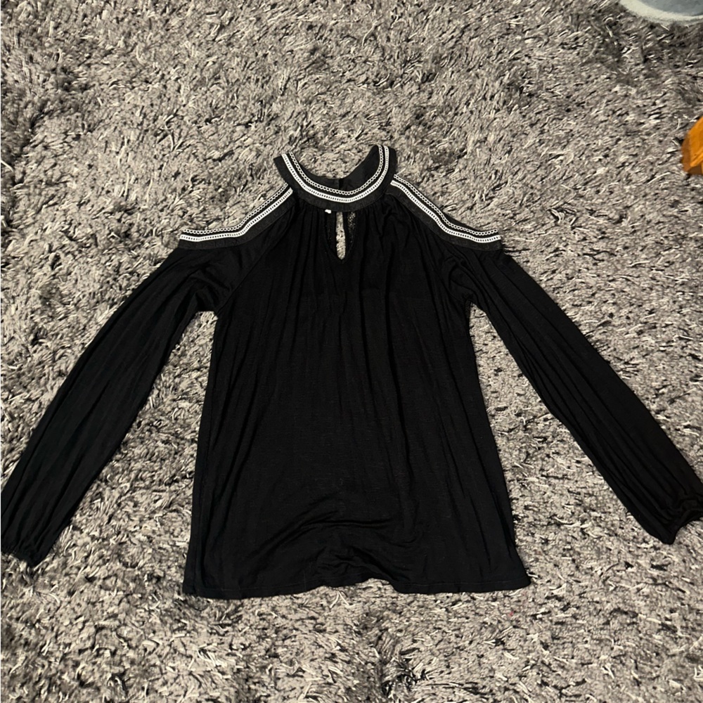 Maurices Black Cold Shoulder Top